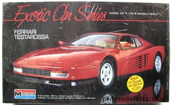 Monogram 1/16 Ferrari Testarossa, 2803 plastic model kit